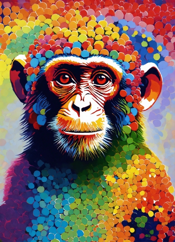 Primate, Vertebrate, Organism, Art, Painting, Snout