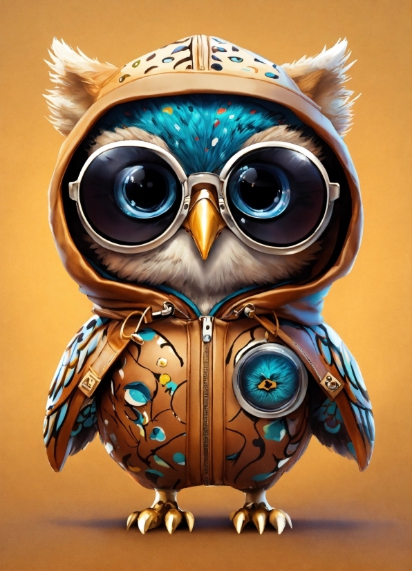 Glasses, Vision Care, Bird, Eyewear, Owl, Art