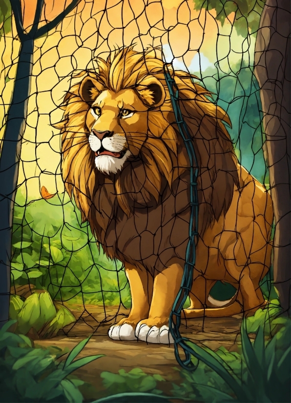 Organism, Carnivore, Lion, Felidae, Big Cats, Wire Fencing