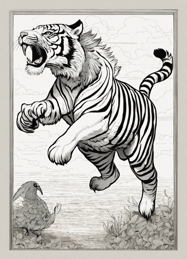 Siberian Tiger, Bengal Tiger, Felidae, Carnivore, Mammal, Art