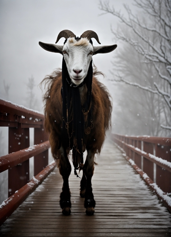 Working Animal, Wood, Terrestrial Animal, Fence, Sky, Bull