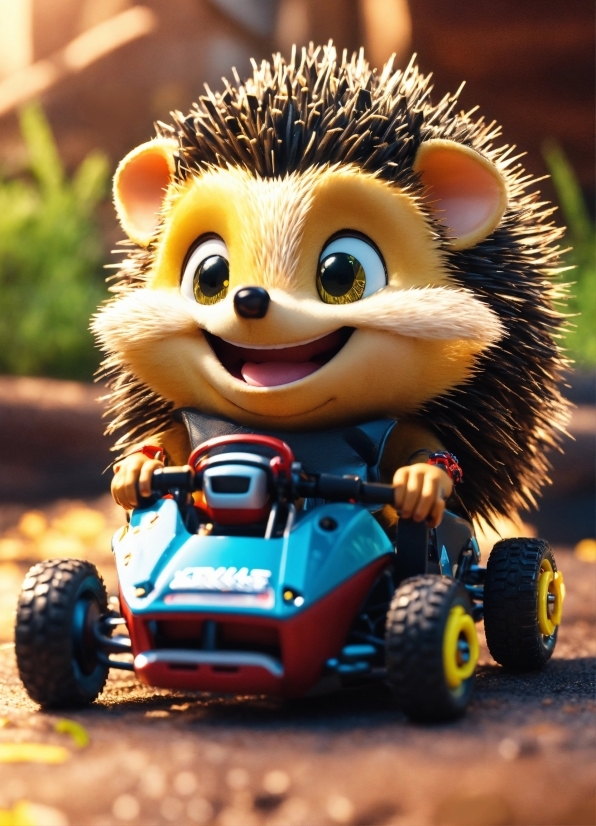 Toy, Wheel, Motor Vehicle, Mammal, Automotive Tire, Happy