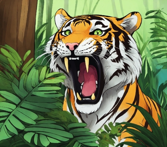 Roar, Vertebrate, Green, Window, Organism, Felidae