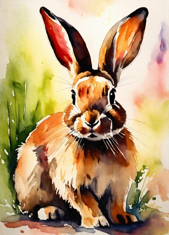 Vertebrate, Rabbit, Art Paint, Fawn, Art, Whiskers