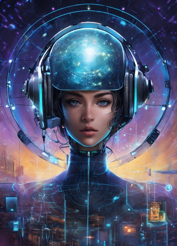 Cartoon, Art, Cg Artwork, Space, Technology, Electric Blue