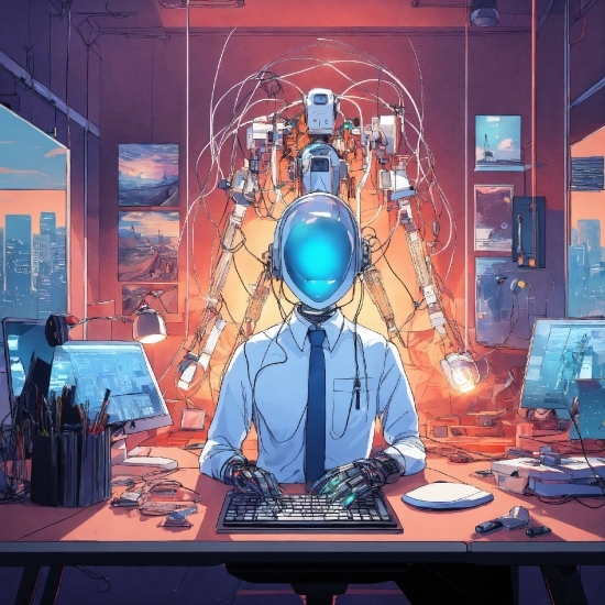 Table, Art, Entertainment, Cg Artwork, Space, Electric Blue