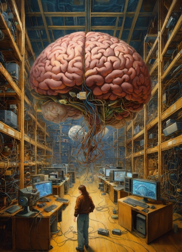 Brain, World, Lighting, Building, Art, Brain