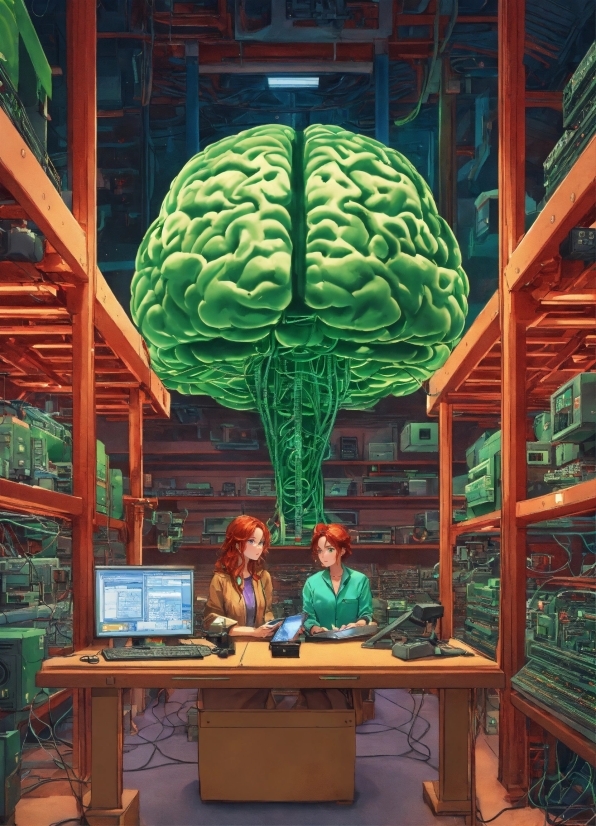 Photograph, Table, Green, World, Brain, Organism