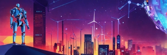 Building, Atmosphere, Purple, Skyscraper, Electricity, Violet