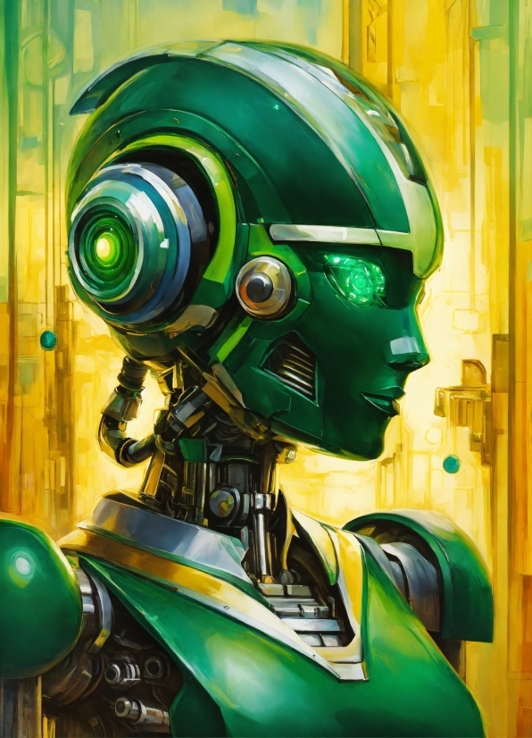 Green, Art, Paint, Personal Protective Equipment, Machine, Space