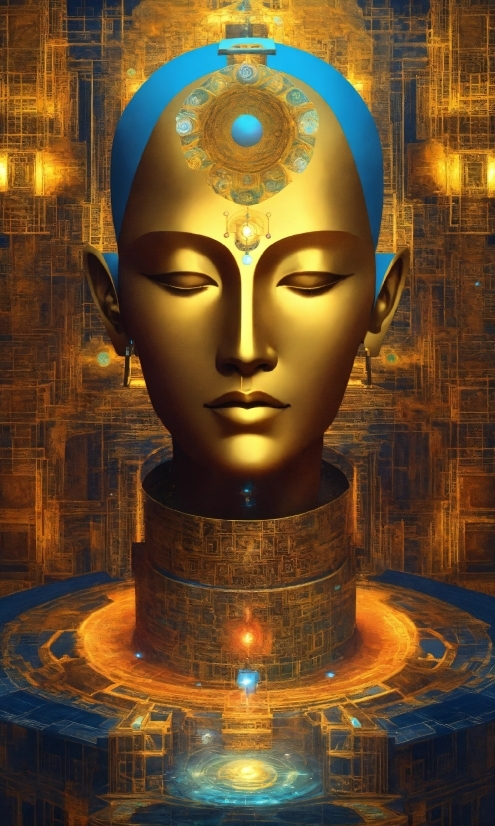 Light, Amber, Temple, Sculpture, Gold, Art