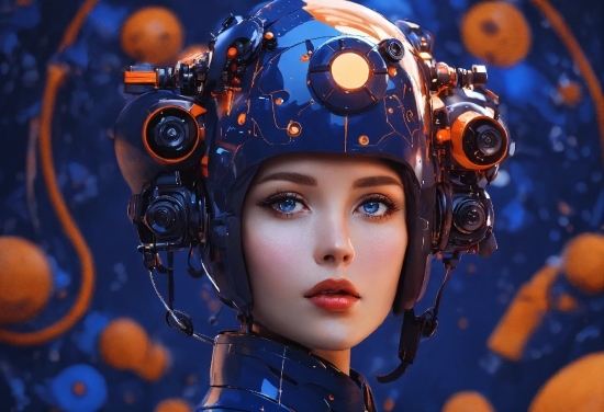 Flash Photography, Headgear, Eyelash, Electric Blue, Cg Artwork, Space