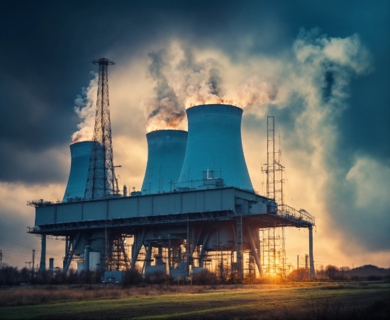 Cloud, Sky, Atmosphere, Cooling Tower, Silo, Power Station