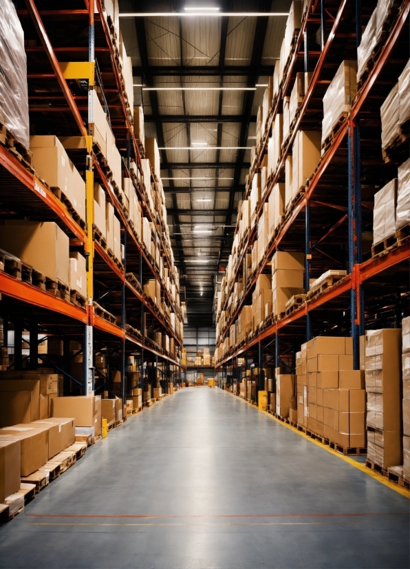 Building, Wood, Beam, Warehouse, Flooring, Symmetry