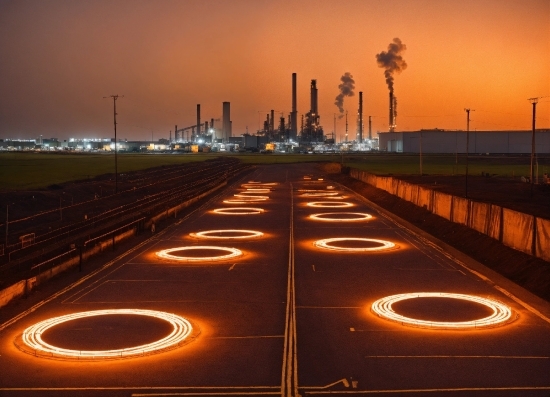 Sky, Light, Infrastructure, Lighting, Road Surface, Line