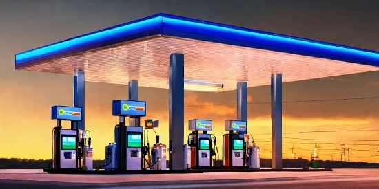 Light, Gas Pump, Filling Station, Gasoline, Building, Electricity