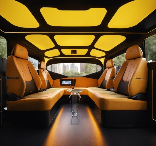 Automotive Design, Vehicle, Motor Vehicle, Interior Design, Orange, Mode Of Transport