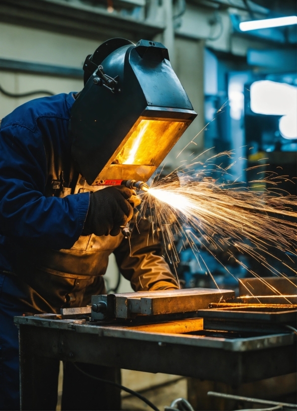 Welding Helmet, Welder, Helmet, Steelworker, Workwear, Welding