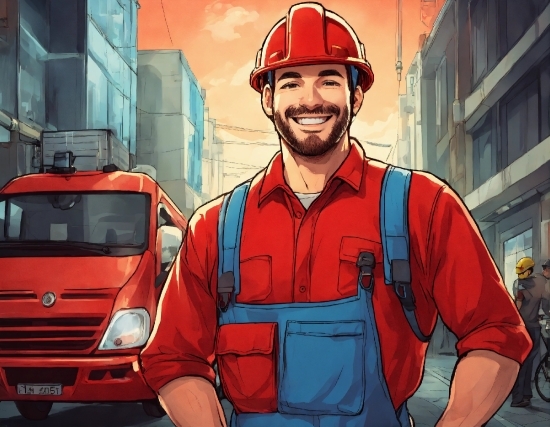 Smile, Tire, Wheel, Workwear, Vehicle Registration Plate, Hard Hat