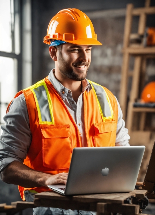 Computer, Outerwear, Personal Computer, Laptop, Hard Hat, Workwear