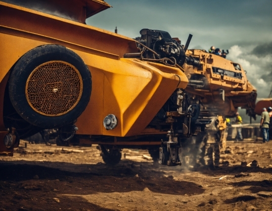 Sky, Cloud, Motor Vehicle, Train, Automotive Tire, Wheel