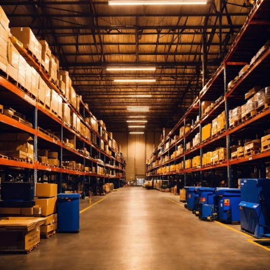 Building, Wood, Lighting, Shelf, Floor, Warehouse