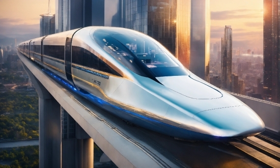 Train, Bullet Train, Sky, Vehicle, Rolling Stock, Mode Of Transport