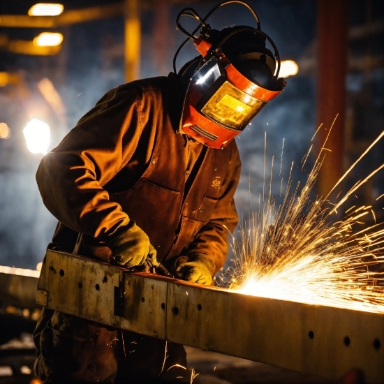 Welding Helmet, Welder, Grinding, Steelworker, Workwear, Welding