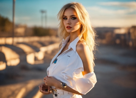 Face, Lip, Sky, Flash Photography, Sleeve, Orange