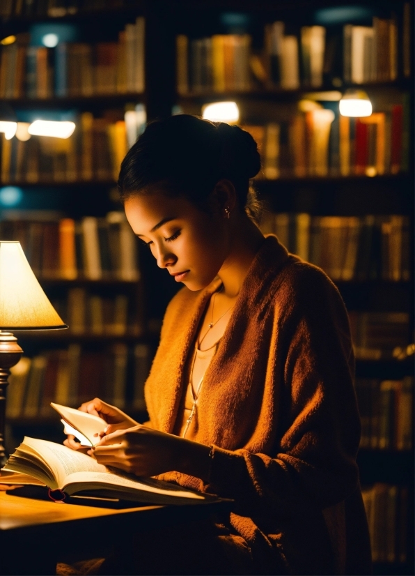 Lighting, Tints And Shades, Shelf, Publication, Lamp, Sitting