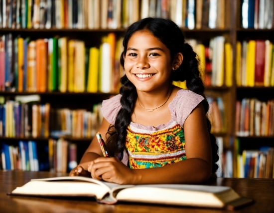 Smile, Furniture, Shelf, Bookcase, Publication, Book