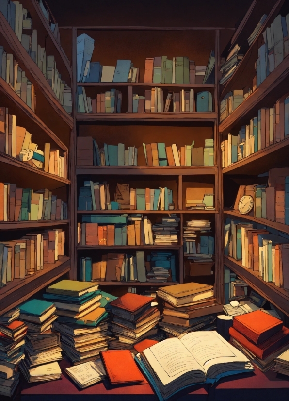 Bookcase, Book, Shelf, Light, Publication, Shelving