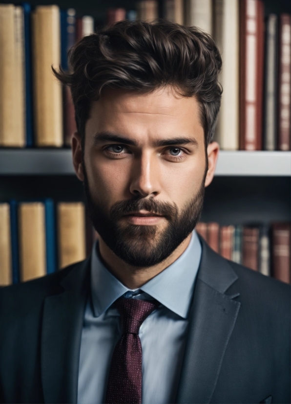 Forehead, Chin, Eyebrow, Beard, Dress Shirt, Tie