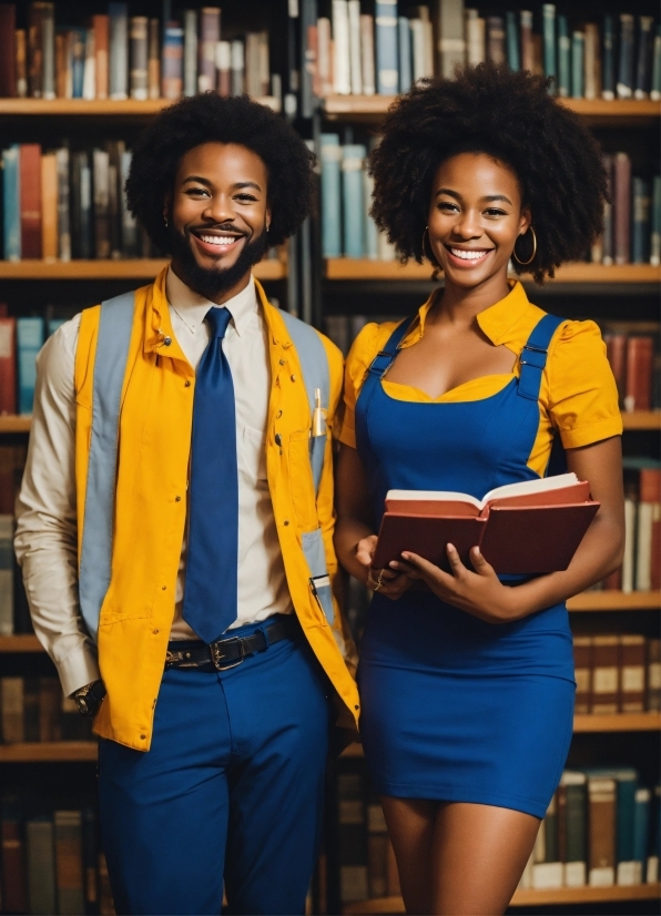 Smile, Bookcase, Shelf, Book, Fashion, Tie