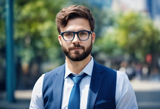 Forehead, Glasses, Eyebrow, Vision Care, Beard, Dress Shirt