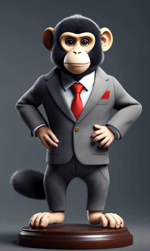 Head, Standing, Mammal, Gesture, Cartoon, Suit