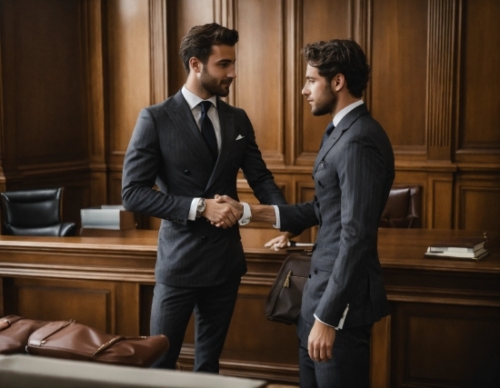 Smile, Table, Gesture, Tie, Suit, Blazer