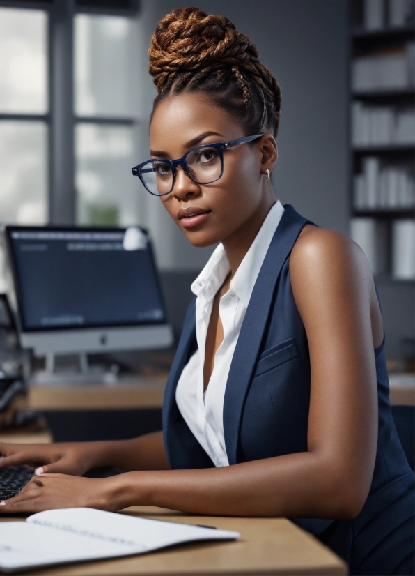 Glasses, Vision Care, Table, Computer, Eyewear, Desk