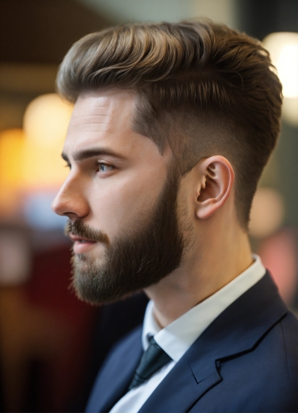 Forehead, Eyebrow, Pompadour, Beard, Eyelash, Neck