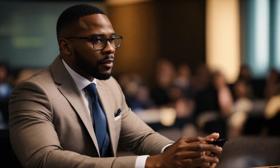 Glasses, Coat, Sleeve, Gesture, Collar, Spokesperson