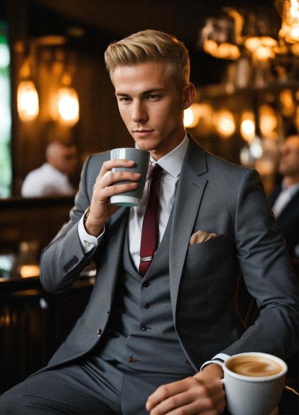 Dress Shirt, Tie, Flash Photography, Orange, Collar, Tableware