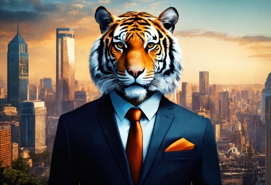 Sky, Cloud, Bengal Tiger, Skyscraper, Siberian Tiger, Tiger