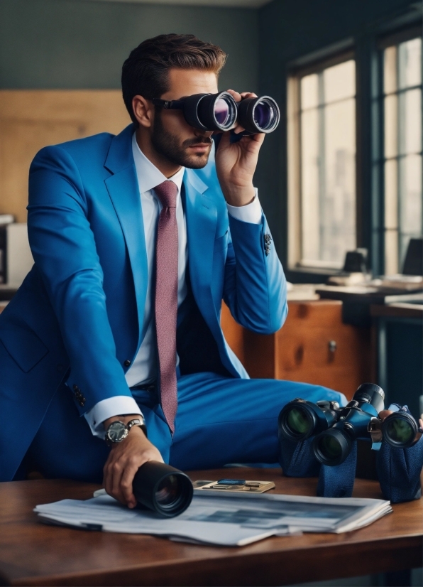 Watch, Photograph, Table, Window, Dress Shirt, Tie