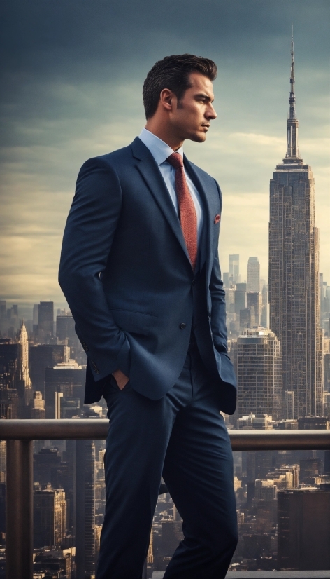 Sky, Dress Shirt, Skyscraper, Building, Human Body, Flash Photography