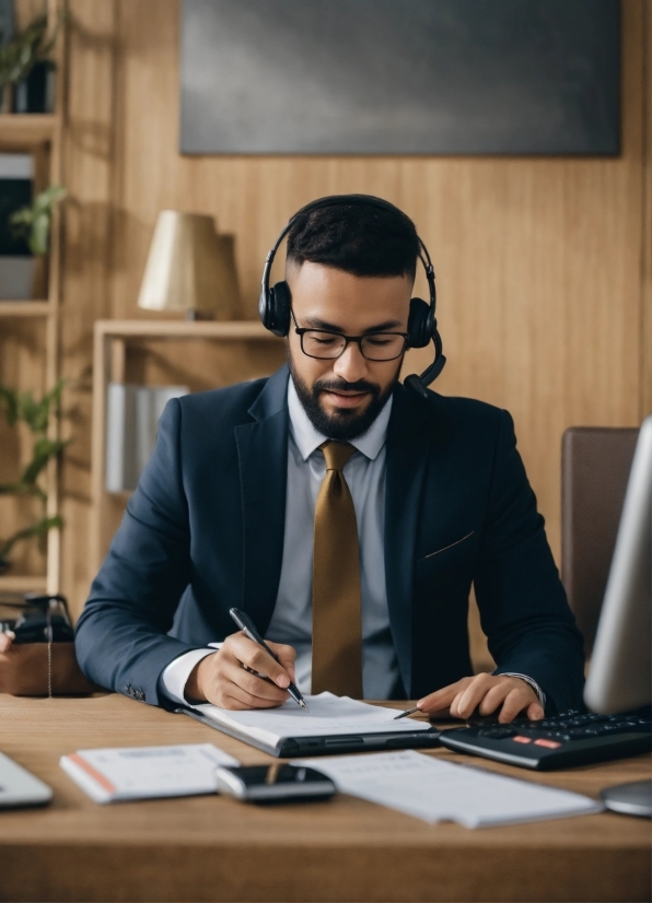 Forehead, Glasses, Microphone, Table, Vision Care, Tie