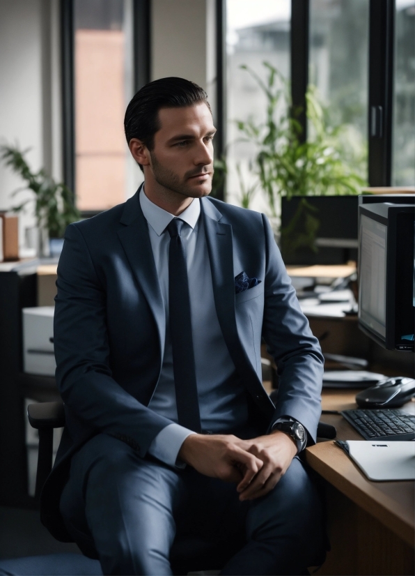 Personal Computer, Dress Shirt, Computer Keyboard, Plant, Computer, Peripheral