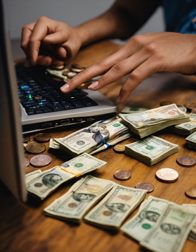 Hand, Laptop, Blue, Computer, Personal Computer, Finger