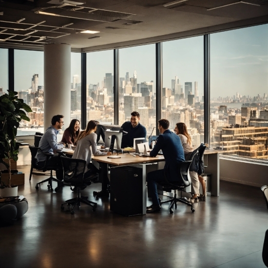 Building, Furniture, Table, Chair, Sky, Interior Design