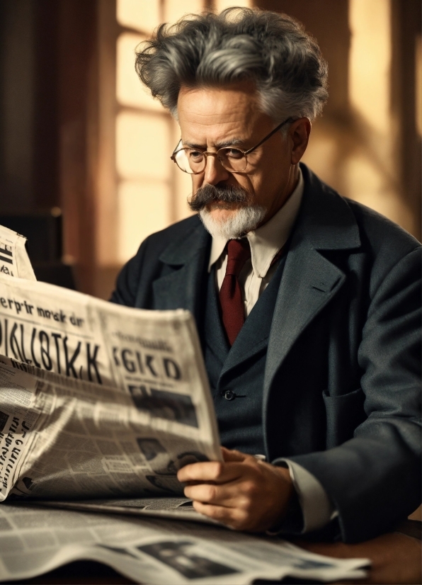 Glasses, Photograph, Vision Care, Newspaper, Tie, Publication