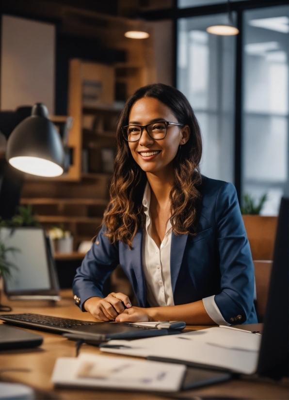 Glasses, Smile, Vision Care, Eyewear, Table, Desk